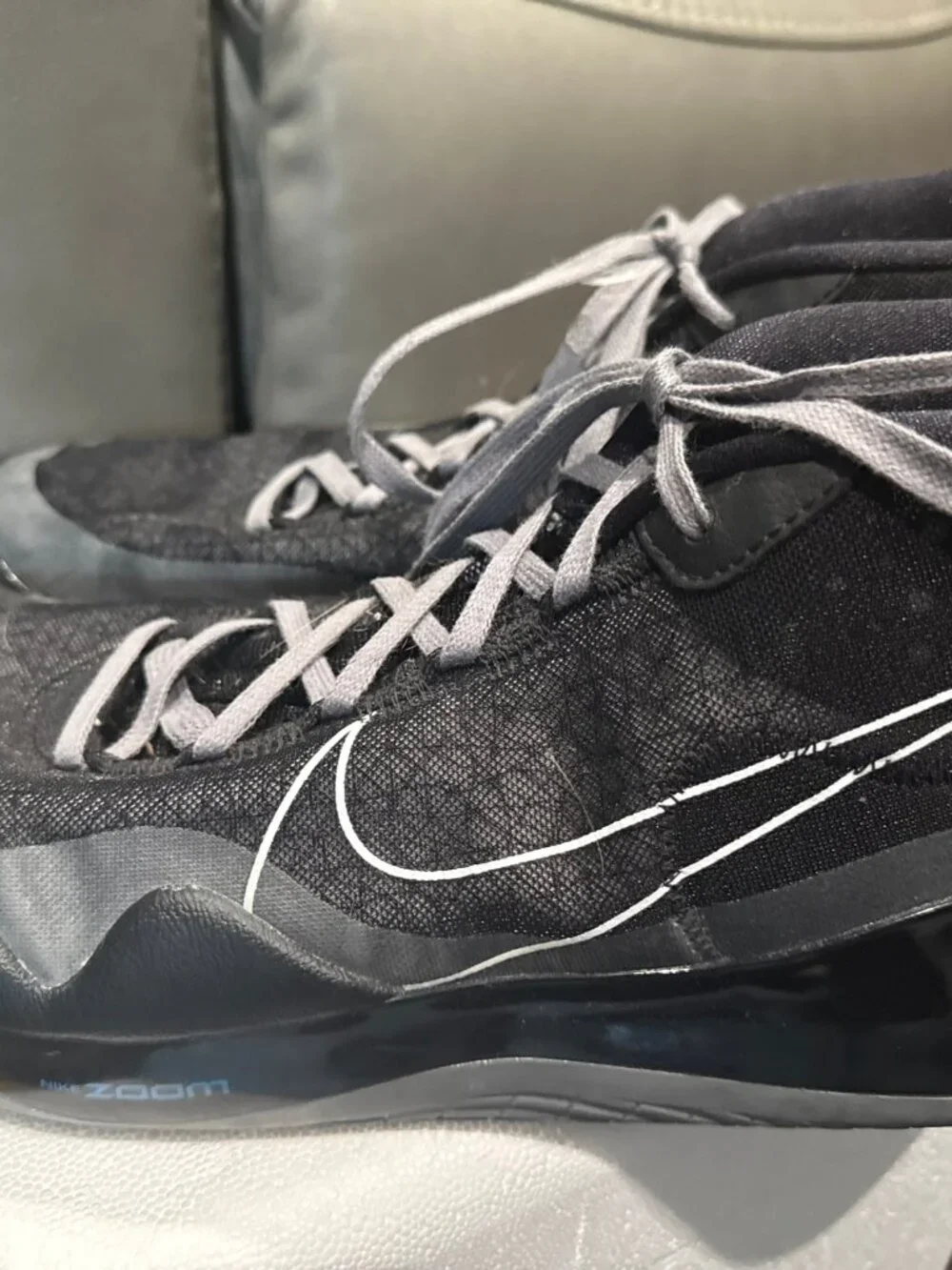 Men's Size 13 - Nike Zoom KD12 Black Cement AR4229002